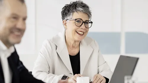 Priska Rahm-Bhend in der GL-Sitzung